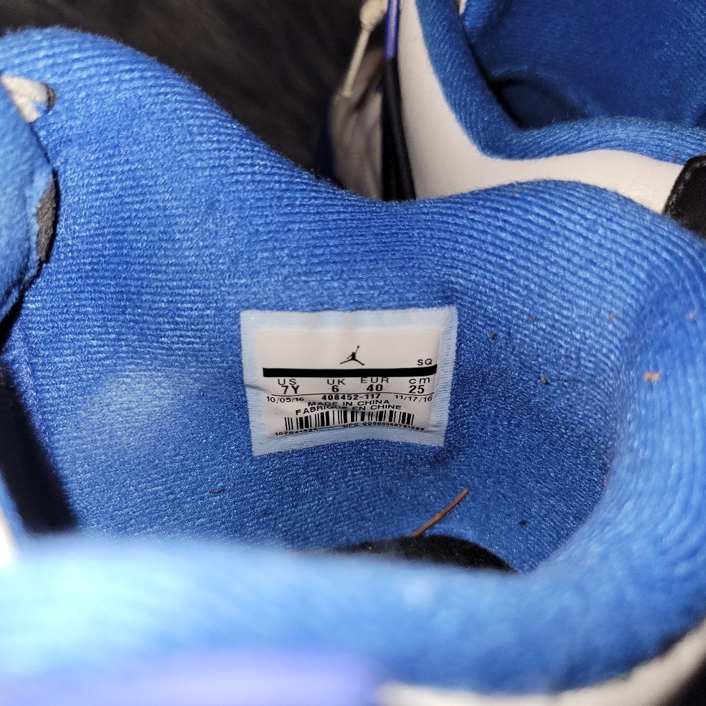 Jordan Kids Sneakers White Blue Black - Picture 5 of 14